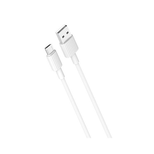 CABLE NB156 SILICONA USB - MICRO USB | 2.4A | 1 MTR | BLANCO XO