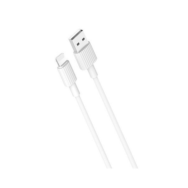 CABLE NB156 SILICONA USB - LIGHTNING | 2.4A | 1 MTR | BLANCO XO