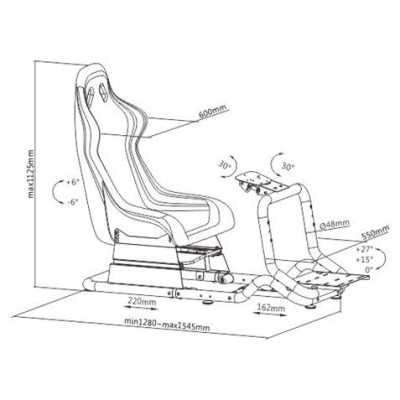 RACING SIMULATOR COCKPIT SEAT PRO R3 CROMAD