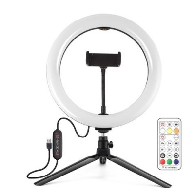 KIT YOUTUBER BGD007 BASE + SOPORTE SMARTPHONE + LUZ 10 26CM RGB XO