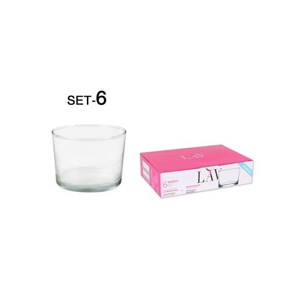 SET 6 VASOS CHIQUITO 240CC BODEGA