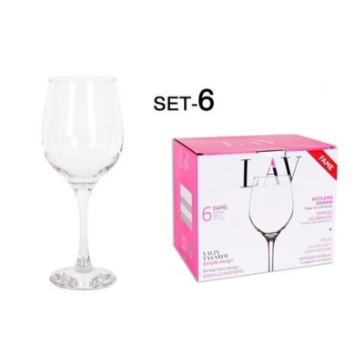 SET 6 COPAS VINO/AGUA 395CC FAME HI