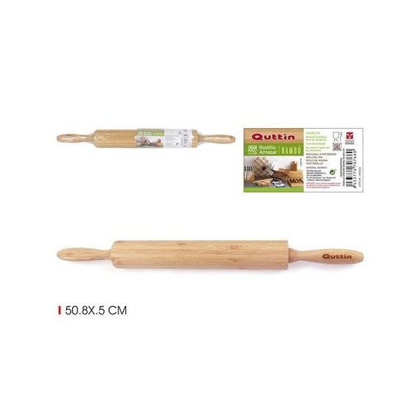 RODILLO AMASADOR DE BAMBU 50X5CM QUTTIN