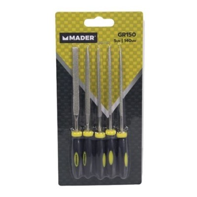 JUEGO LIMAS 5 PCS DIAMANTE 140mm. MADER