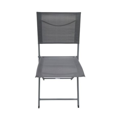 SILLA PLEGABLE GRIS OSCURO 42X36/49X84CM