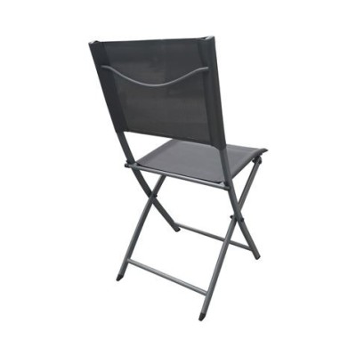 SILLA PLEGABLE GRIS OSCURO 42X36/49X84CM