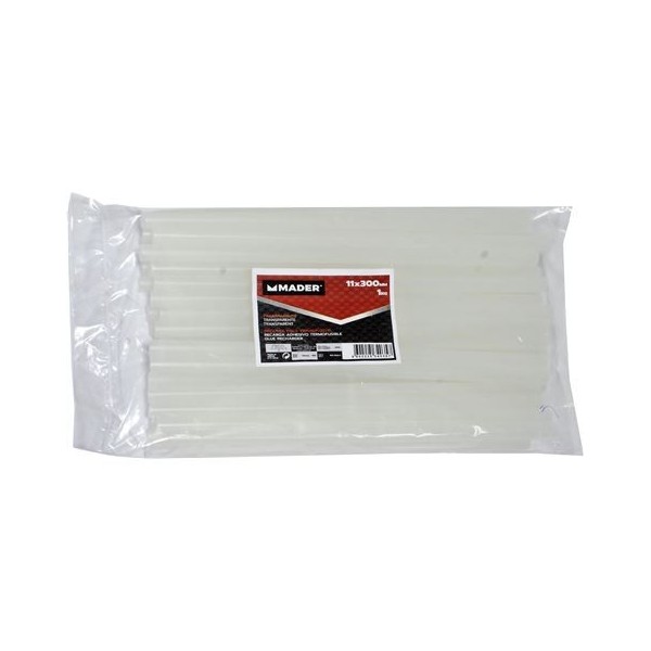 1KG BARRAS DE PEGAMENTO SILICONA TRANSPARENTE 11 X 300MM