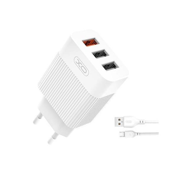 PACK CARGADOR DE CORRIENTE L72 18W QUICK CHARGE 3.0 | CABLE MICRO USB XO