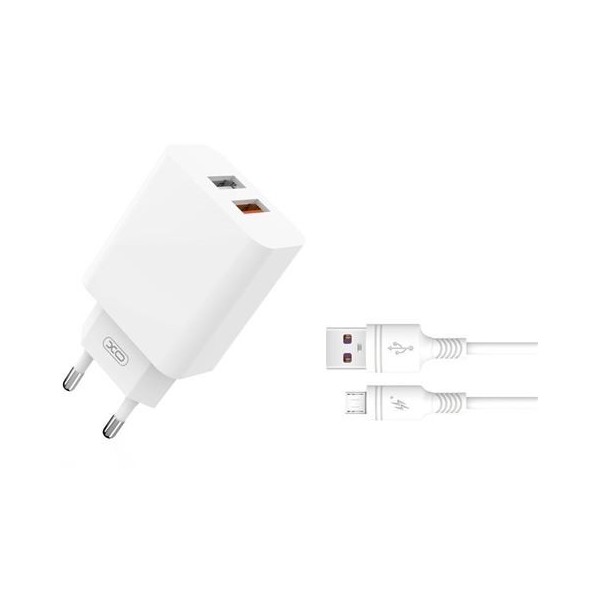 PACK CARGADOR DE CORRIENTE L67 18W QUICK CHARGE 3.0 | CABLE MICRO USB XO