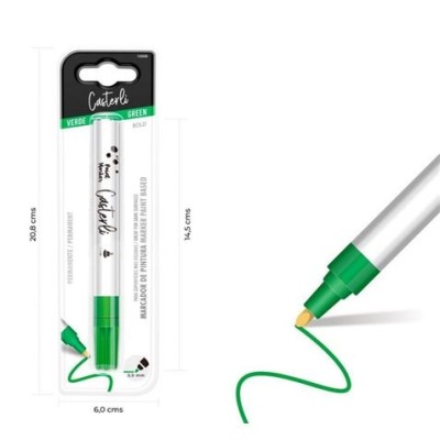 MARCADOR PERMANENTE 3MM COLOR VERDE CASTERLI