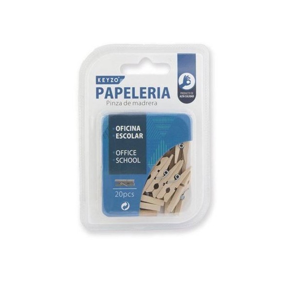 PACK 20 PINZAS MADERA 3MM KEYZO