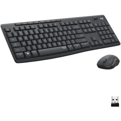 KIT TECLADO Y RATON WIRELESS SILENT TOUCH MK295 LOGITECH GRIS