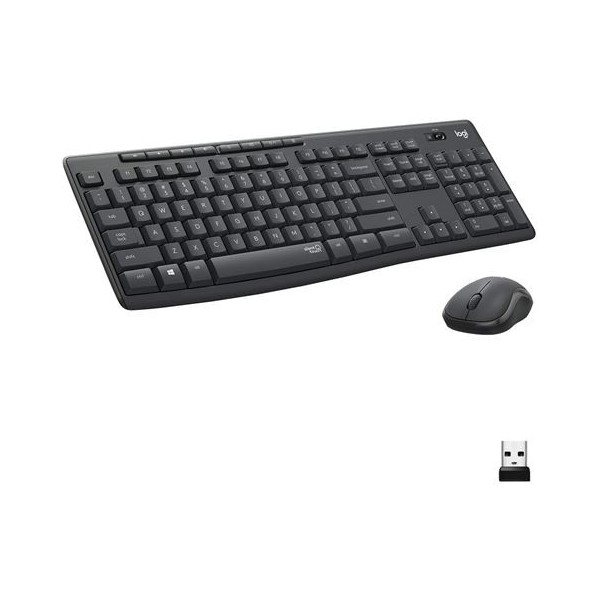 KIT TECLADO Y RATON WIRELESS SILENT TOUCH MK295 LOGITECH GRIS