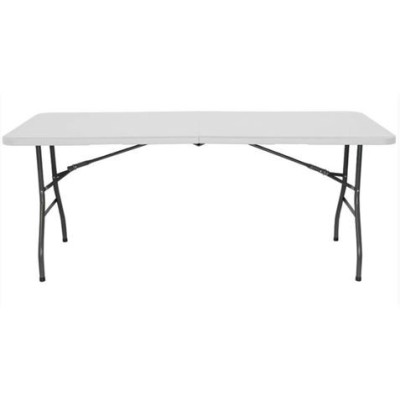 MESA JARDIN PLEGABLE RECTANGULAR BLANCA 2.4MTRS